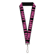 Lanyard - 1.0" - PARTY TIME! Black Fuchsia Lanyards Buckle-Down