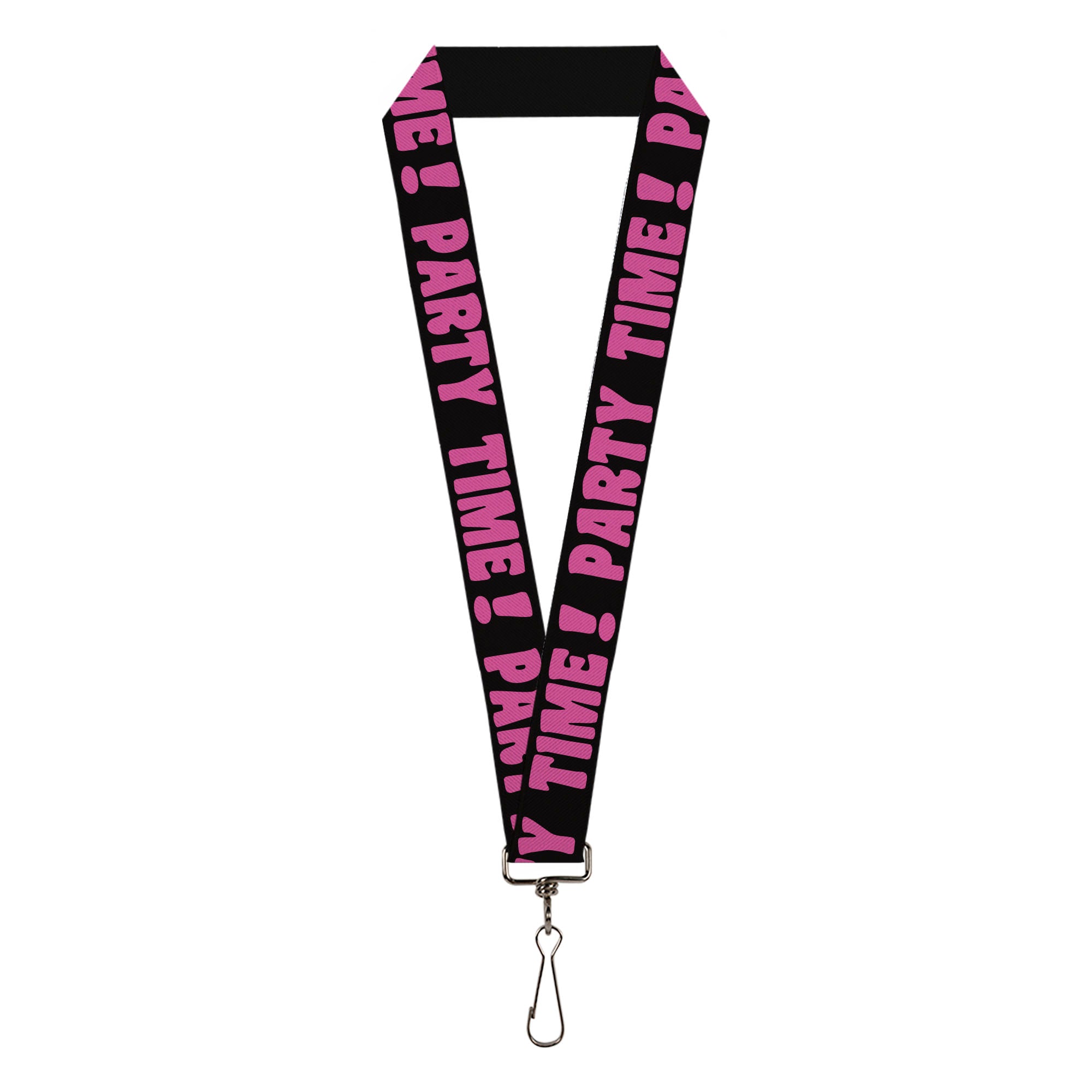 Lanyard - 1.0" - PARTY TIME! Black Fuchsia Lanyards Buckle-Down
