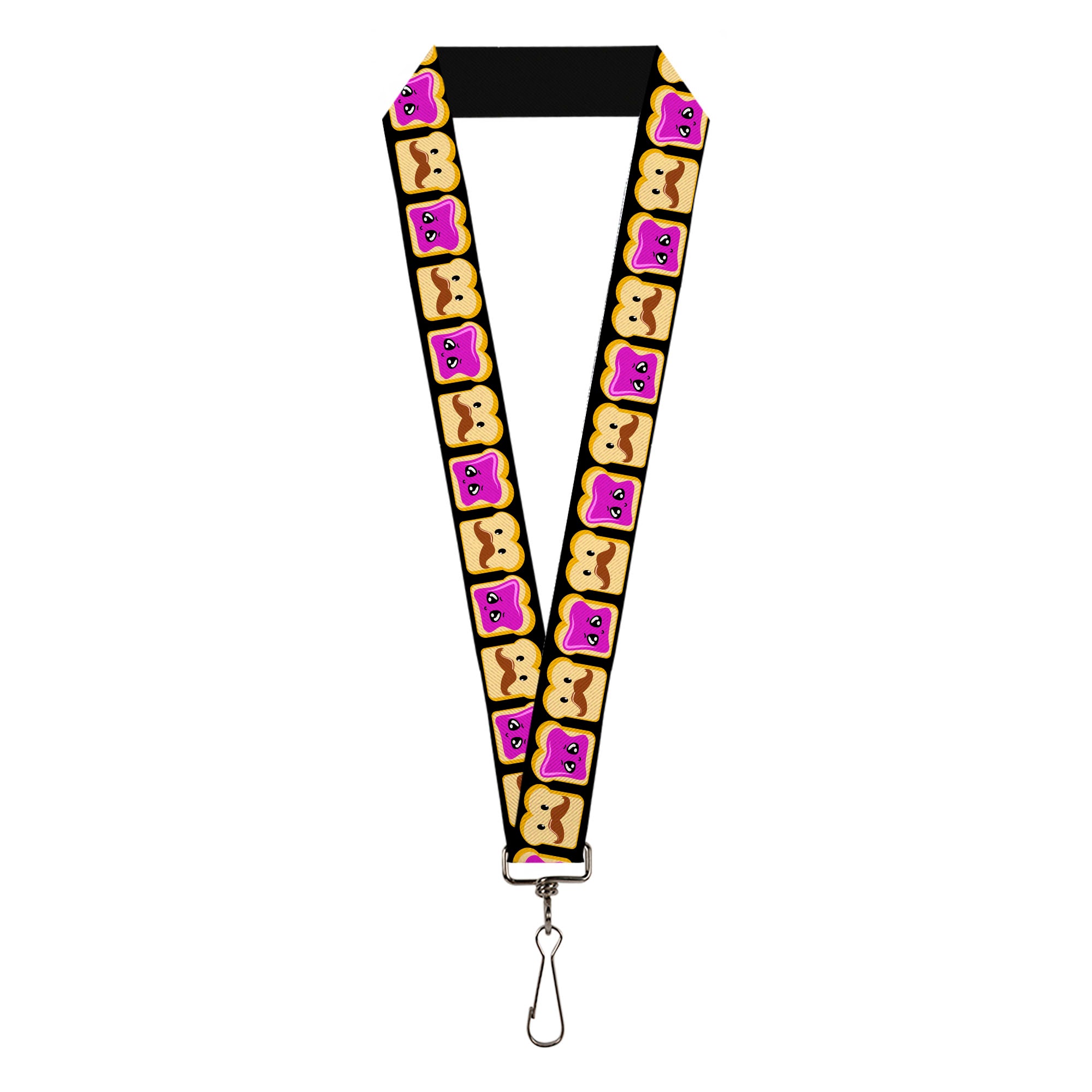 Lanyard - 1.0" - Peanut Butter w Mustache & Jelly Lanyards Buckle-Down