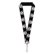 Lanyard - 1.0" - Panda Bear Cartoon2 Black White Lanyards Buckle-Down