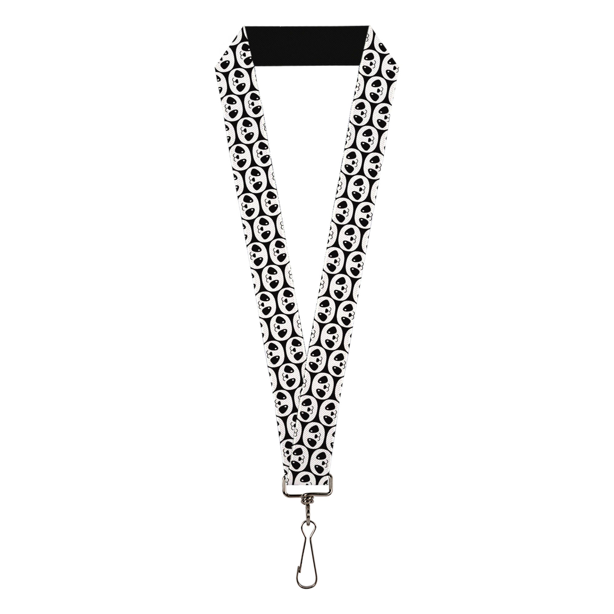 Lanyard - 1.0" - Smiling Panda Repeat Black White Lanyards Buckle-Down
