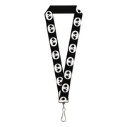 Lanyard - 1.0" - Panda Face Black White Lanyards Buckle-Down