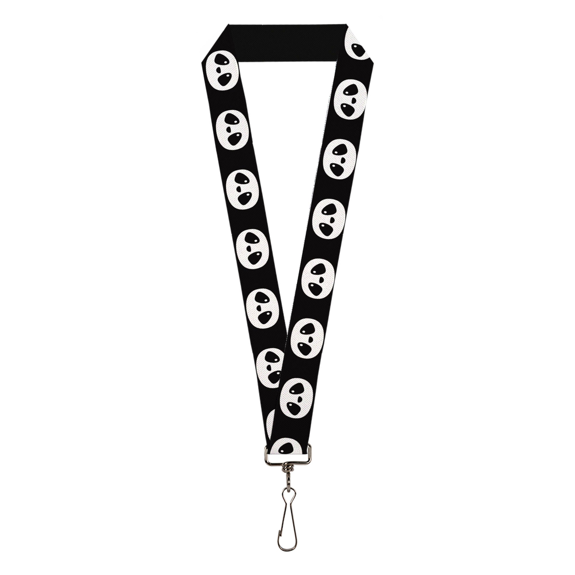 Lanyard - 1.0" - Panda Face Black White Lanyards Buckle-Down
