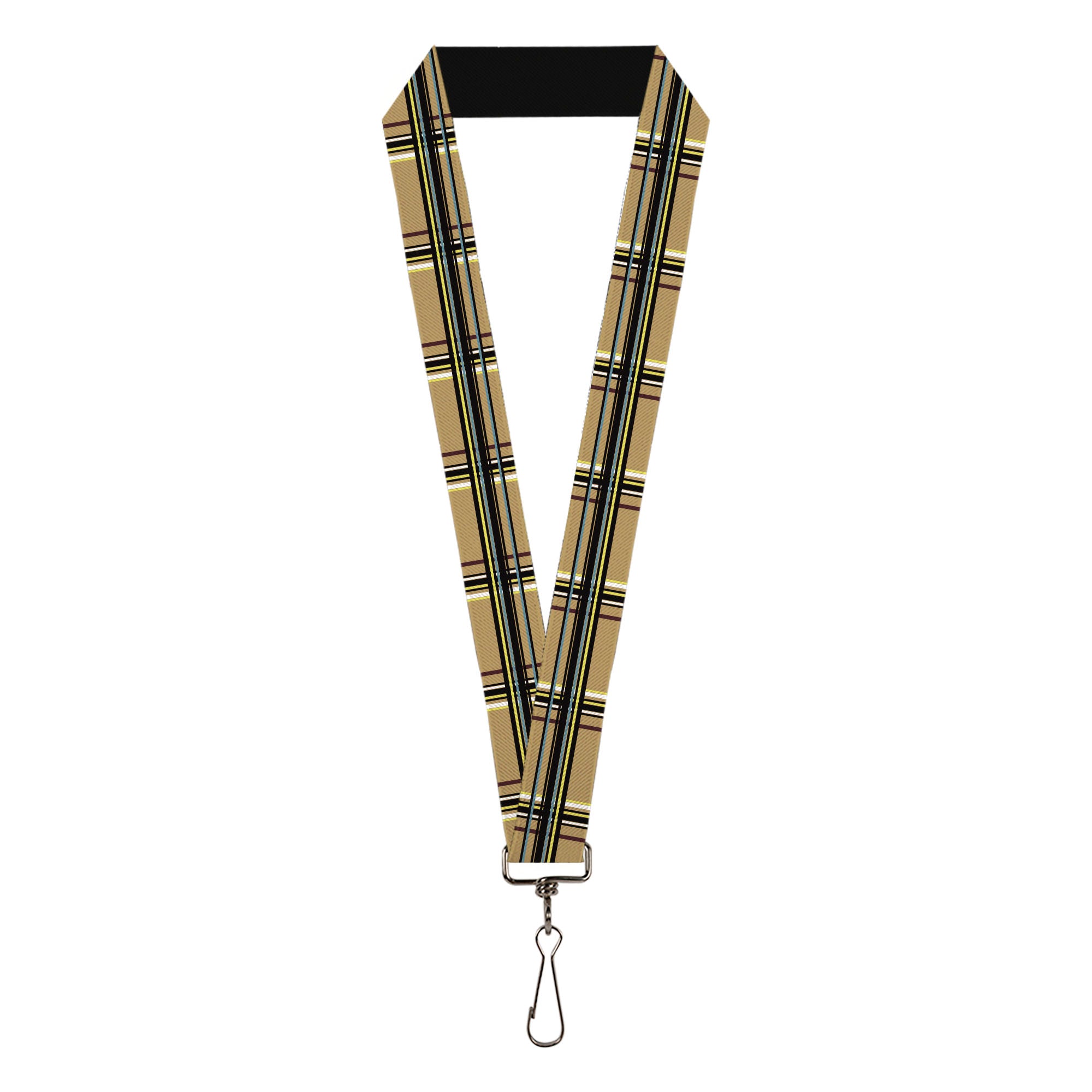 Lanyard - 1.0" - Plaid Tan Lanyards Buckle-Down