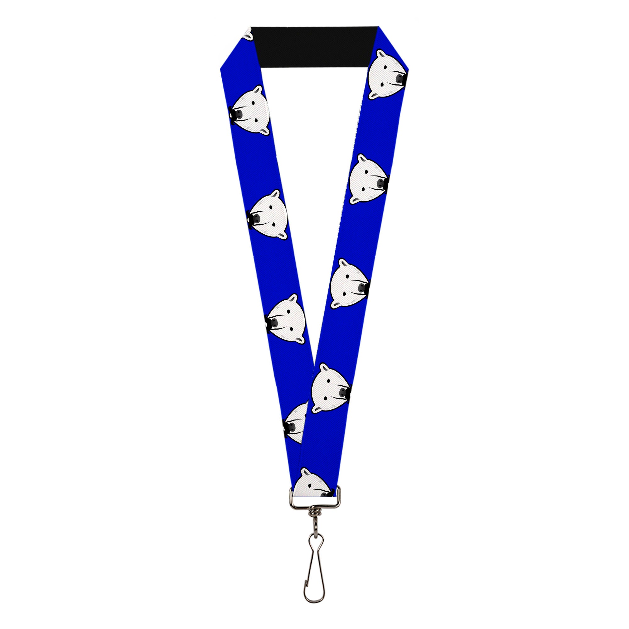 Lanyard - 1.0" - Polar Bear w Mustache Royal Lanyards Buckle-Down