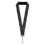 Lanyard - 1.0" - Plaid Gray Black Brown Lanyards Buckle-Down
