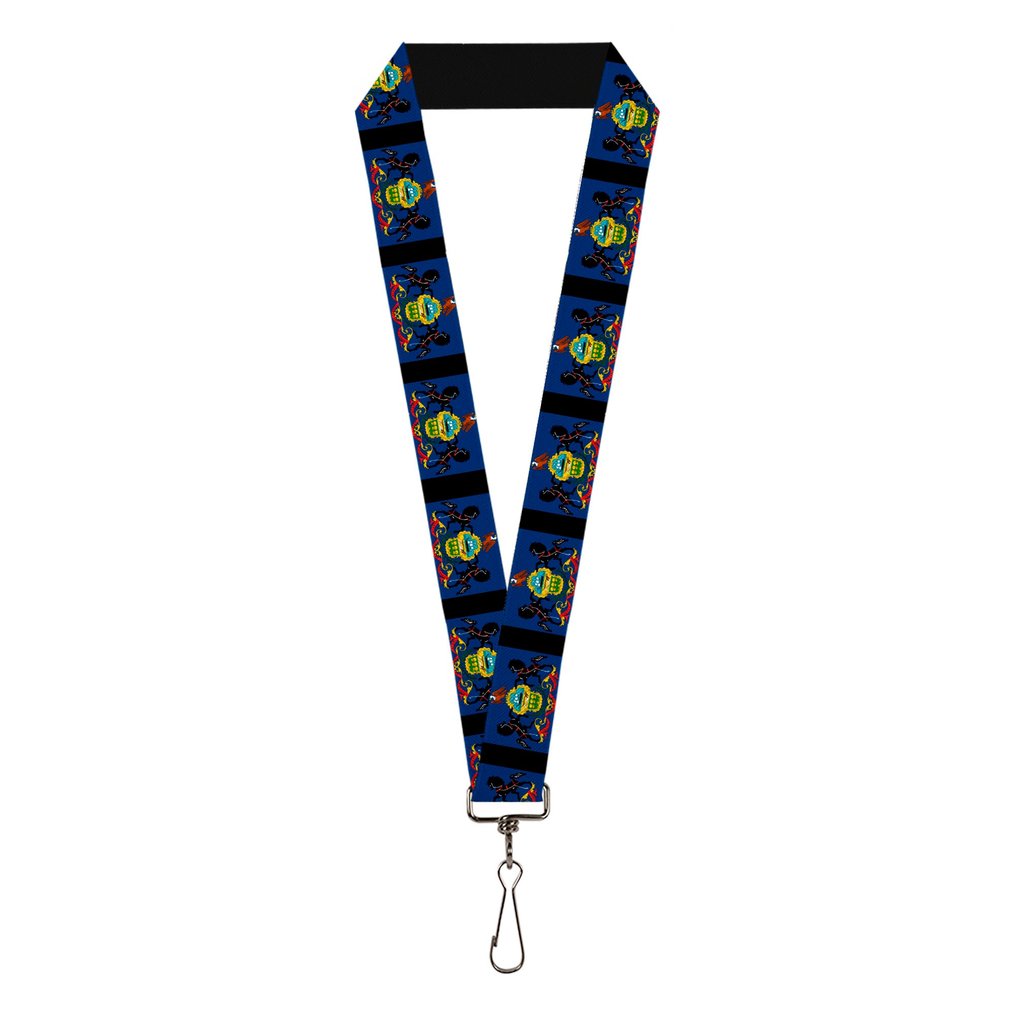 Lanyard - 1.0" - Pennsylvania Flags Black Lanyards Buckle-Down