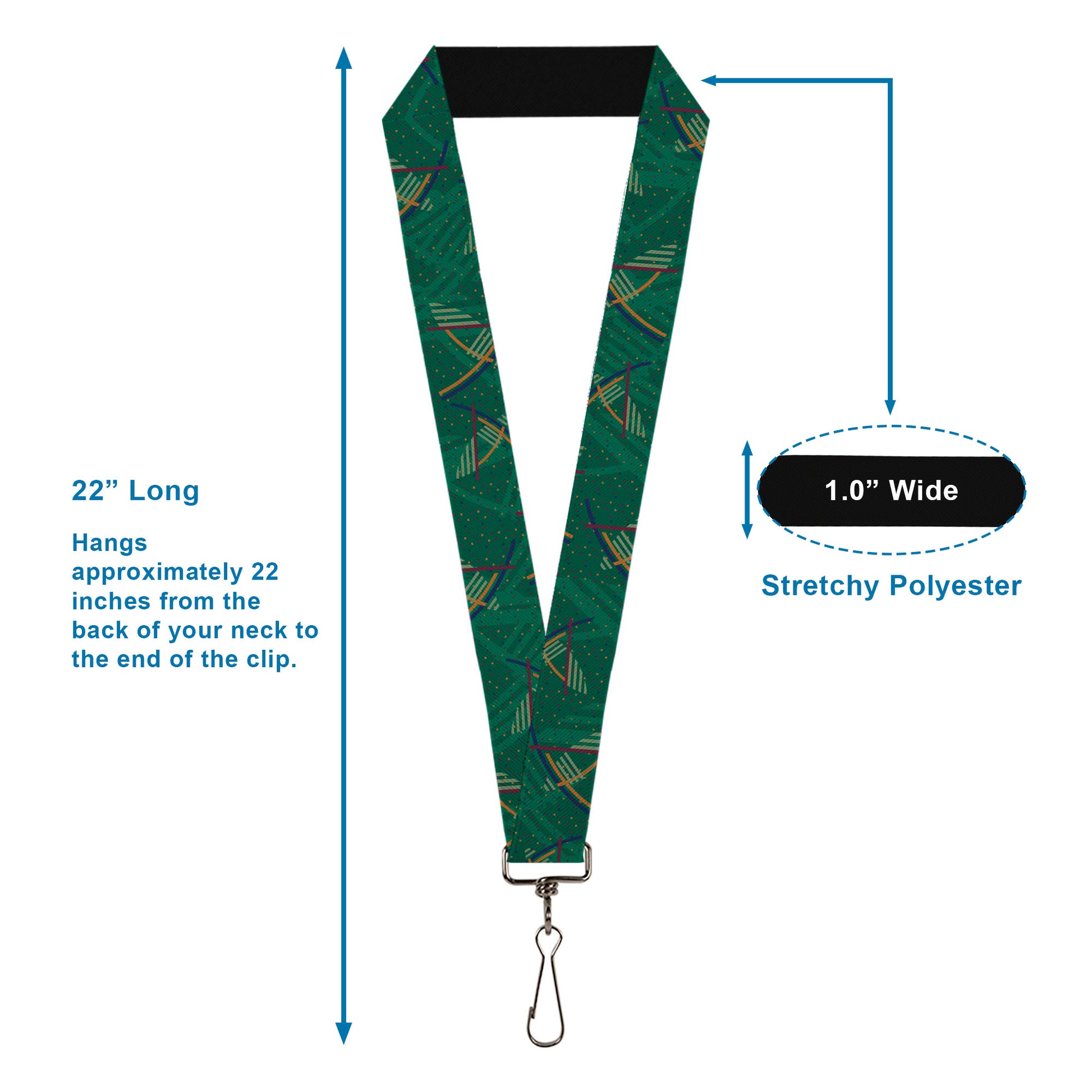 Lanyard - 1.0" - PDX Airport Carpet New Lanyards Buckle-Down