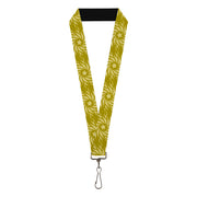 Lanyard - 1.0" - Pinwheel Star Olive Green Beige Lanyards Buckle-Down