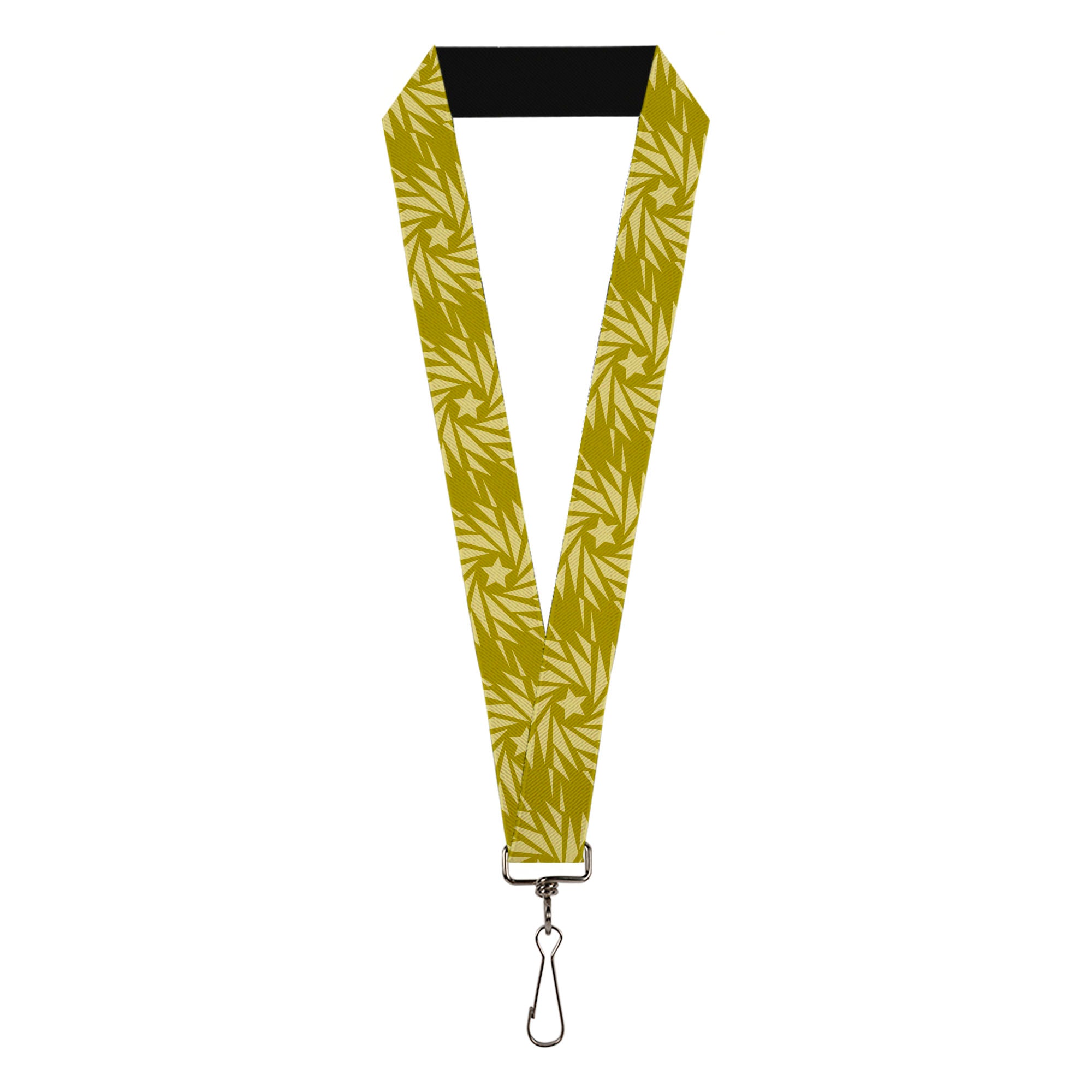 Lanyard - 1.0" - Pinwheel Star Olive Green Beige Lanyards Buckle-Down