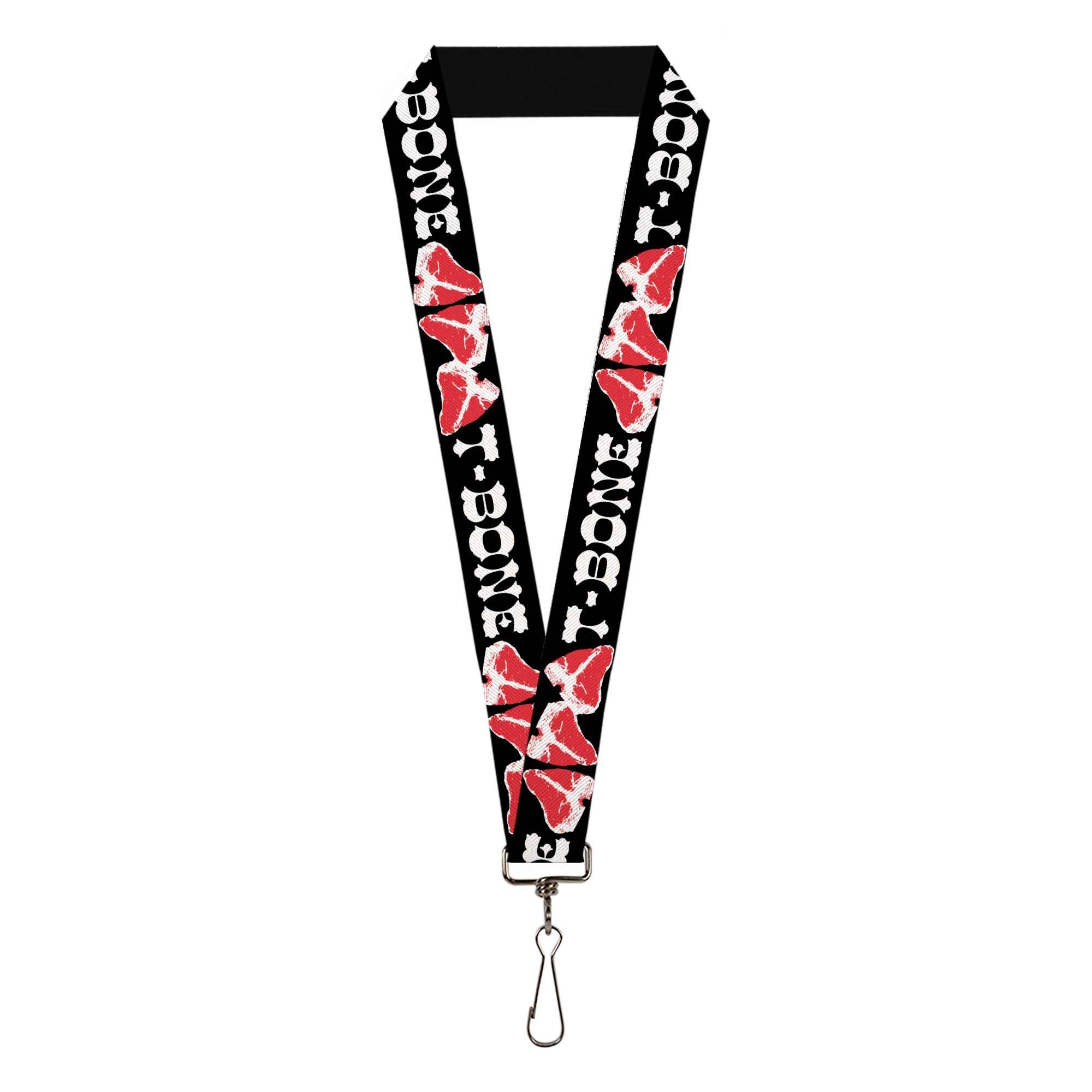 Lanyard - 1.0" - Steaks w T-BONE Text Lanyards Buckle-Down