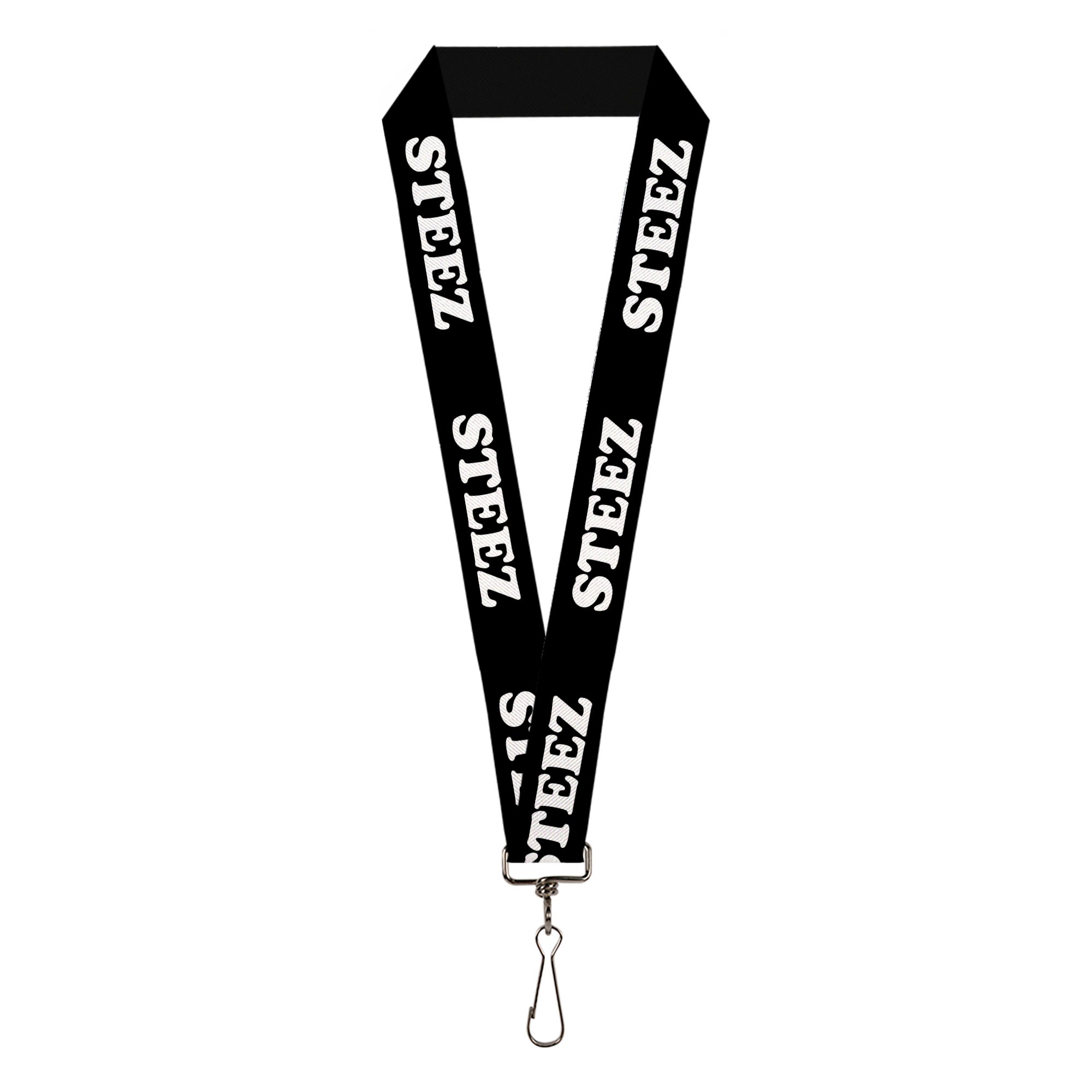 Lanyard - 1.0" - STEEZ Black White Lanyards Buckle-Down