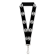 Lanyard - 1.0" - Smiling Panda Face Black White Lanyards Buckle-Down