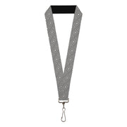 Lanyard - 1.0" - Square Lines White Black Lanyards Buckle-Down