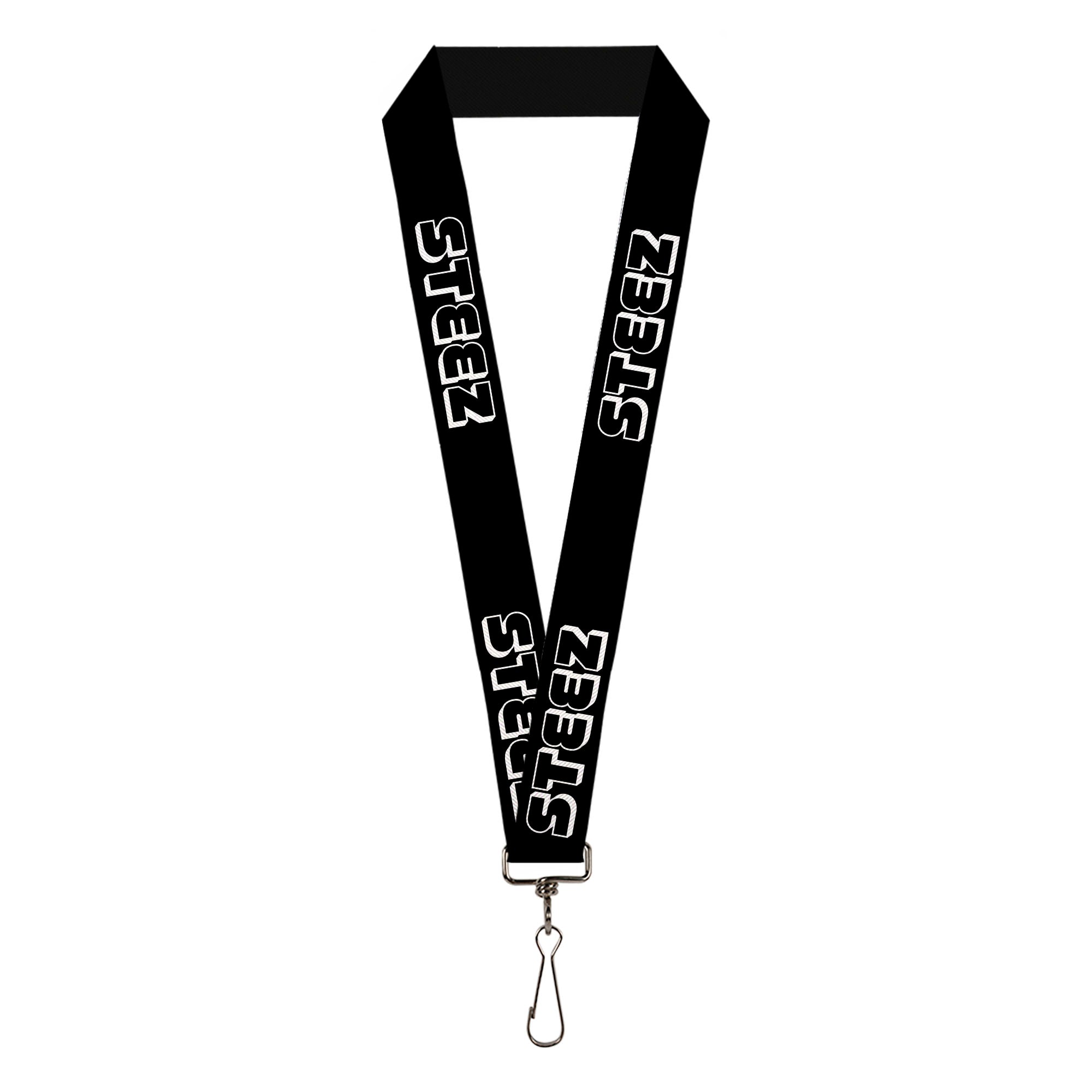 Lanyard - 1.0" - STEEZ 3-D Black White Lanyards Buckle-Down