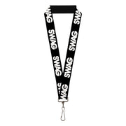 Lanyard - 1.0" - SWAG Black White Lanyards Buckle-Down
