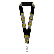 Lanyard - 1.0" - SWAG Black Bling Lanyards Buckle-Down