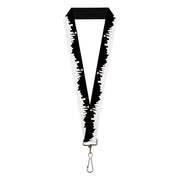 Lanyard - 1.0" - Seattle Solid Skyline Black White Lanyards Buckle-Down