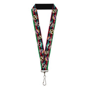 Lanyard - 1.0" - Sugar Skulls Zarape Multi Color Lanyards Buckle-Down