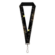 Lanyard - 1.0" - San Francisco w Moon Vivid Skyline Black Lanyards Buckle-Down