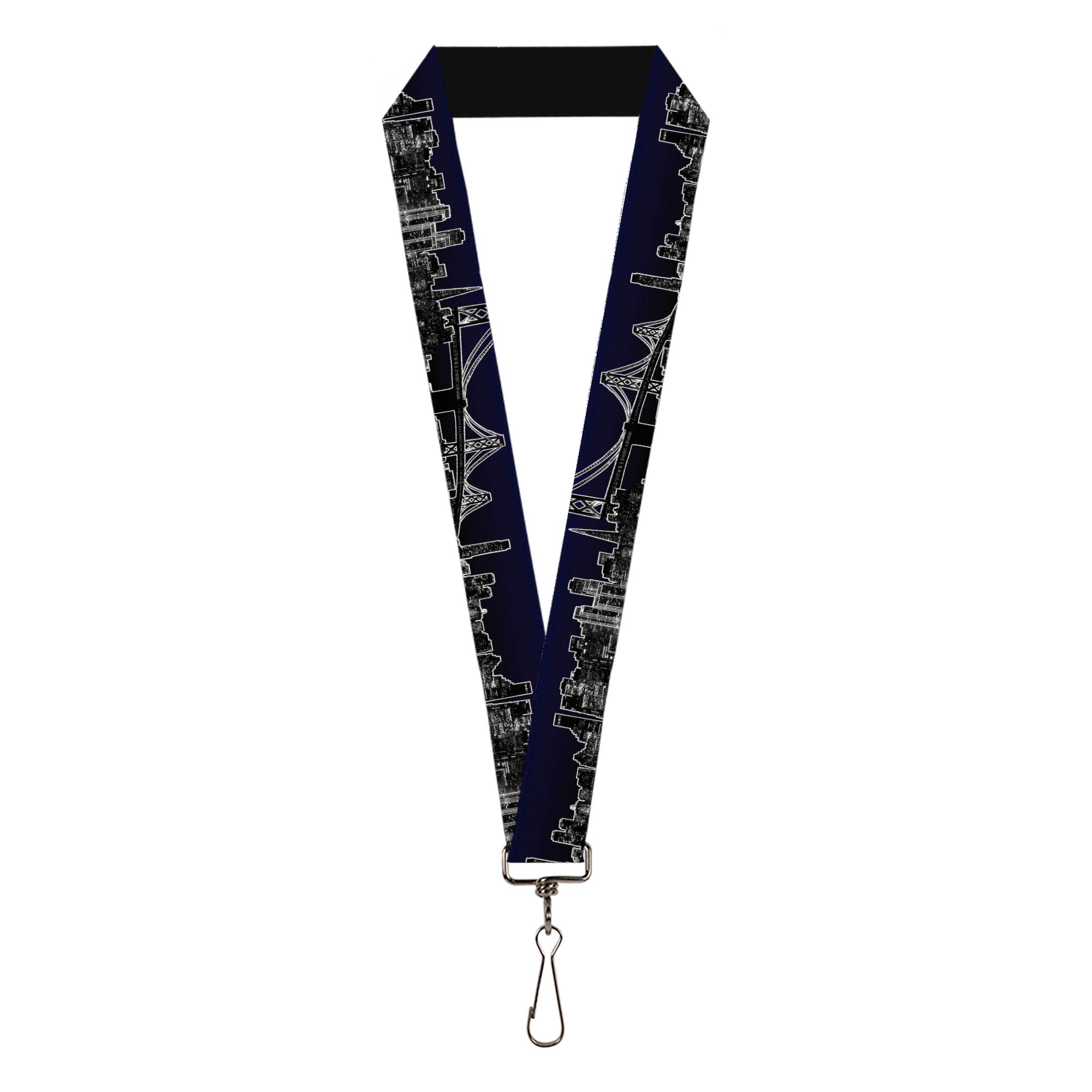 Lanyard - 1.0" - San Francisco Vivid Skyline Midnight Blue Lanyards Buckle-Down