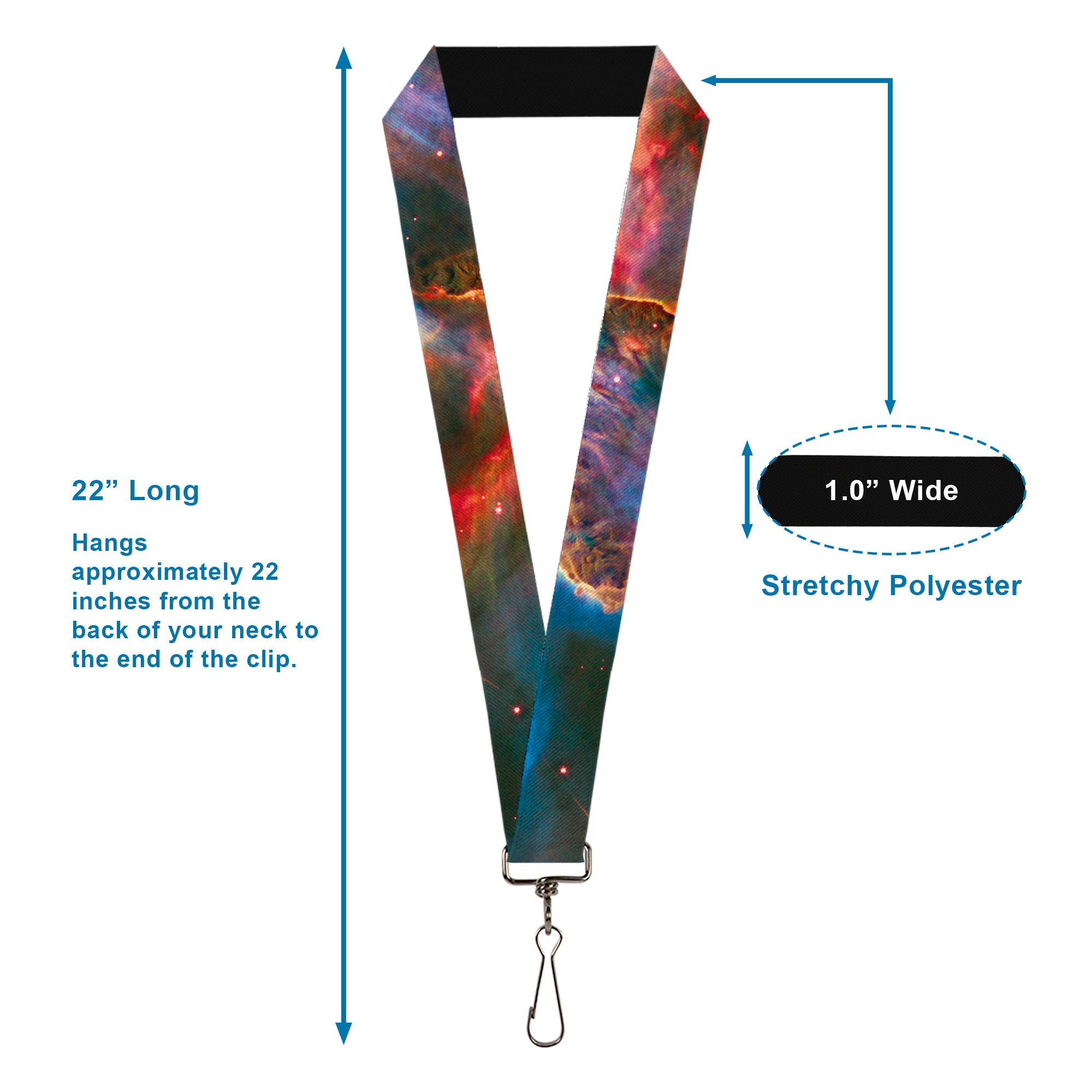 Lanyard - 1.0" - Supernova Space Collage Lanyards Buckle-Down