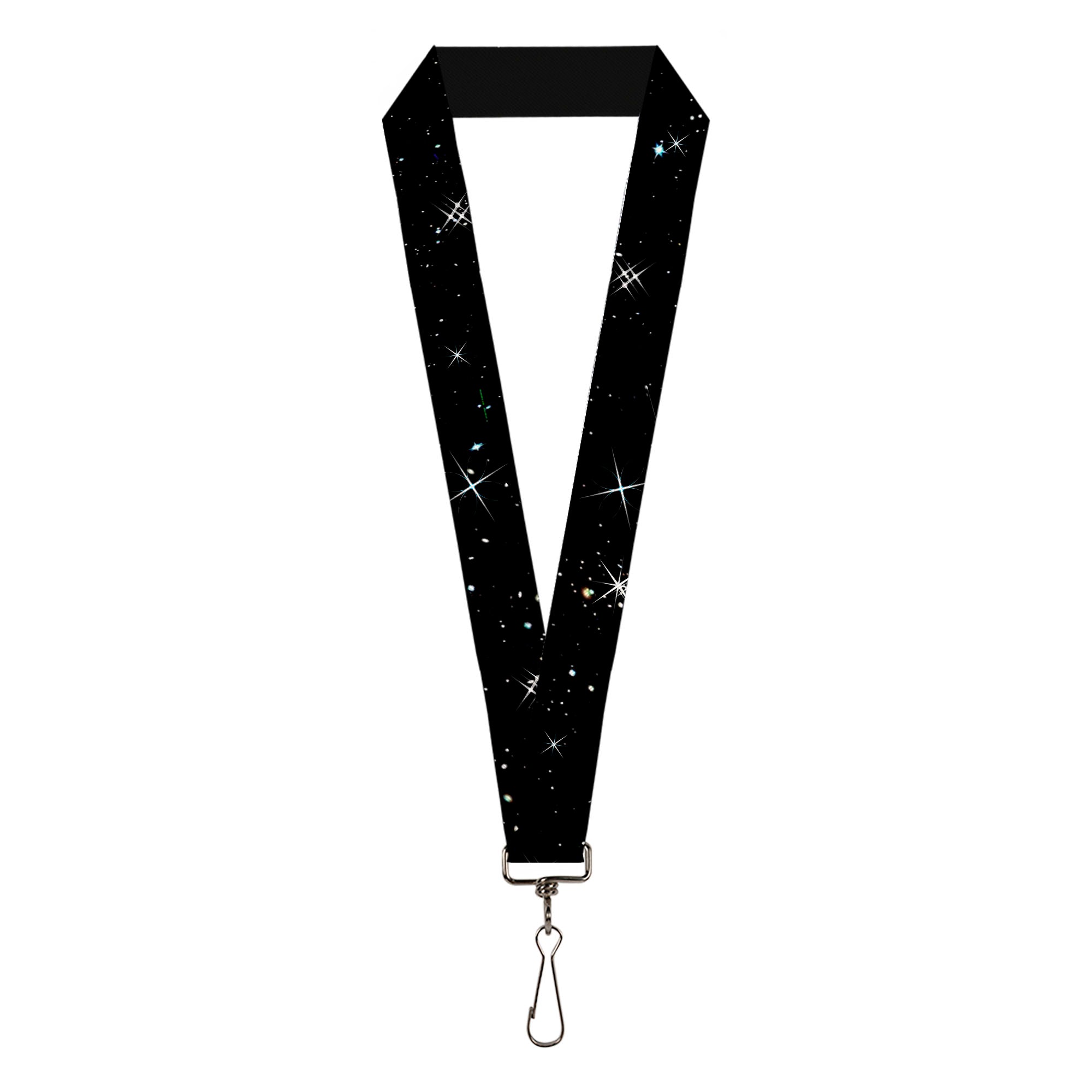 Lanyard - 1.0" - Shining Stars Black White Lanyards Buckle-Down