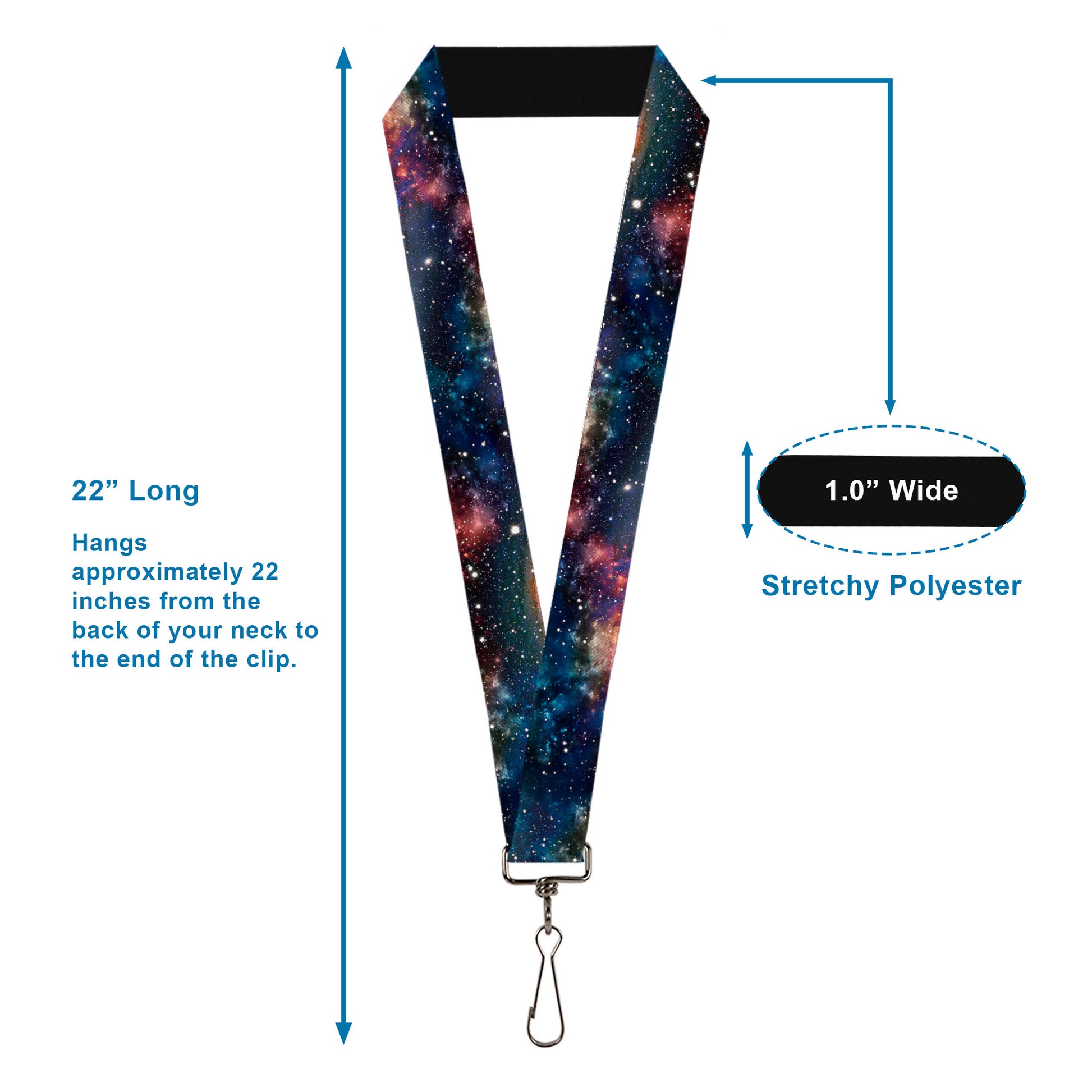 Lanyard - 1.0" - Space Dust Collage Lanyards Buckle-Down