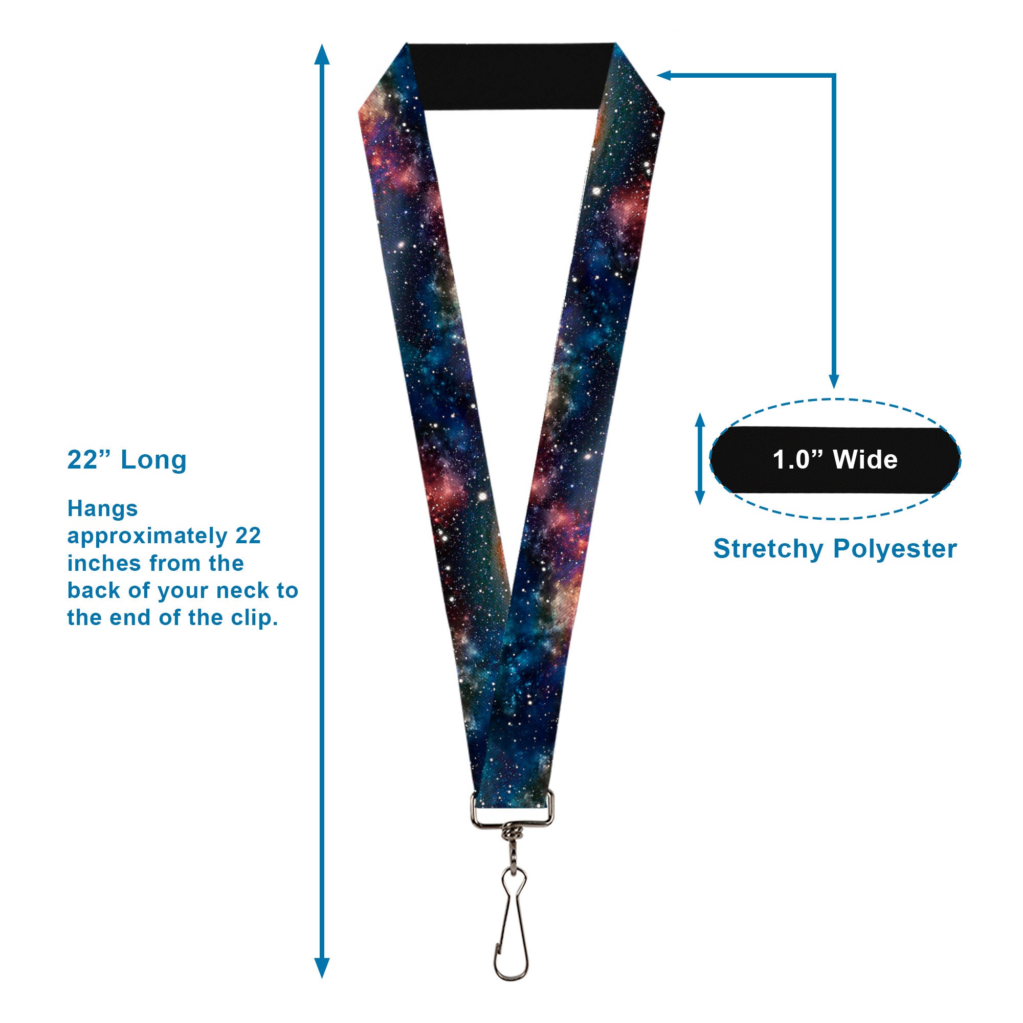 Lanyard - 1.0" - Space Dust Collage Lanyards Buckle-Down