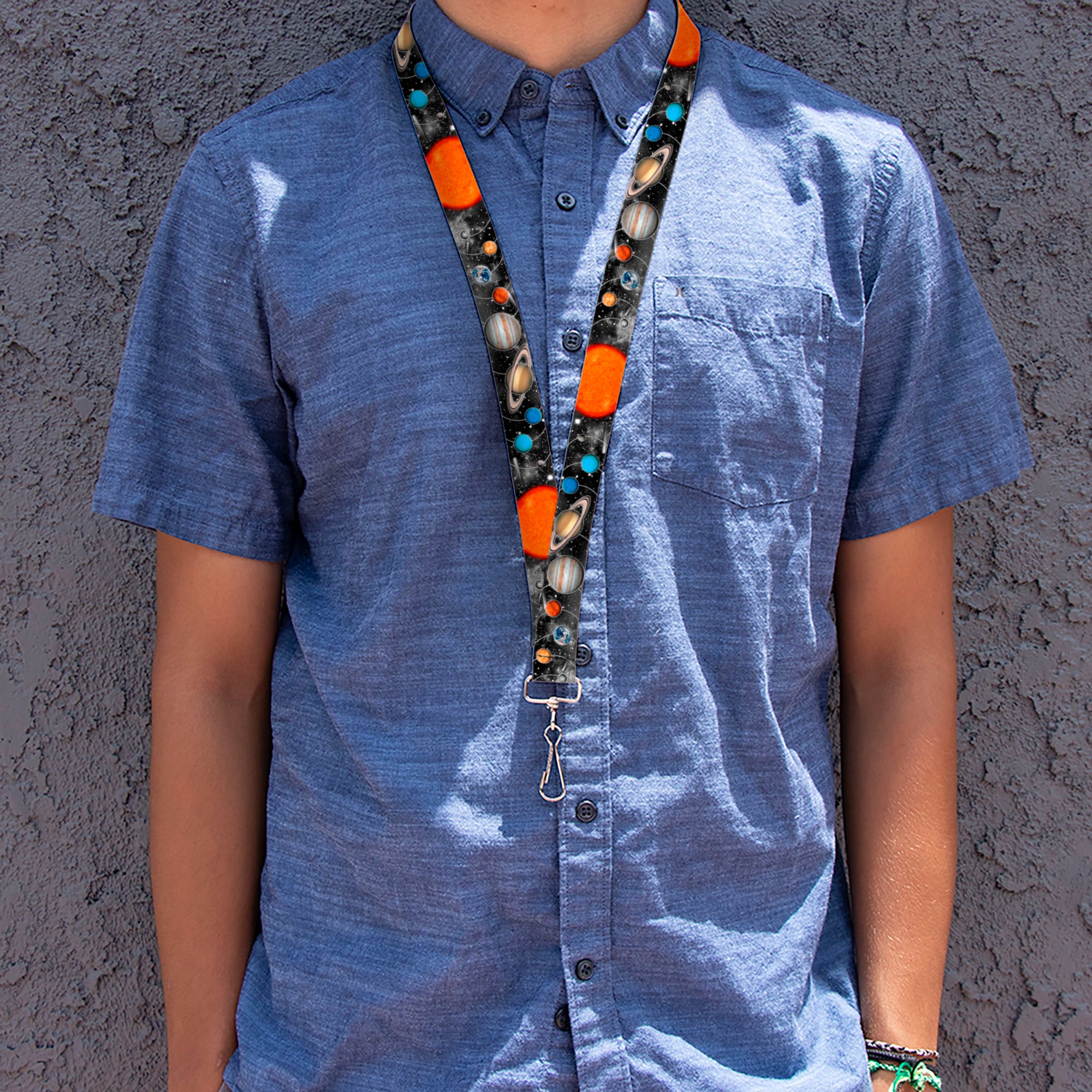 Lanyard - 1.0" - Solar System Sun Planets Stars Lanyards Buckle-Down