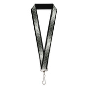 Lanyard - 1.0" - Spinal X-Ray Black White Lanyards Buckle-Down