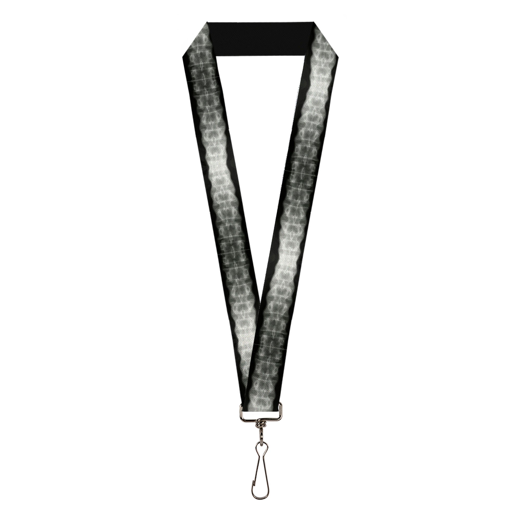 Lanyard - 1.0" - Spinal X-Ray Black White Lanyards Buckle-Down