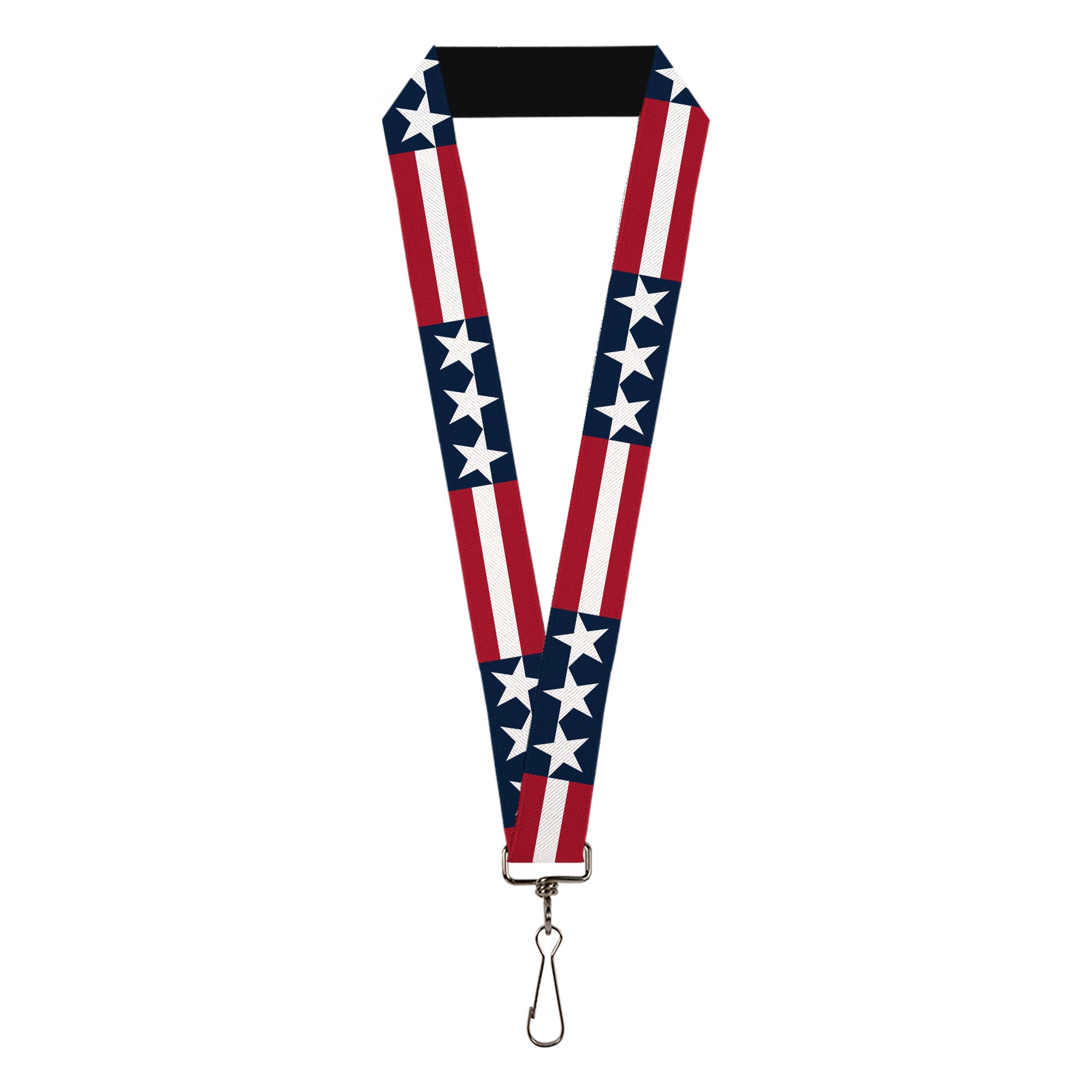 Lanyard - 1.0" - Stars & Stripes Blue White Red White Lanyards Buckle-Down