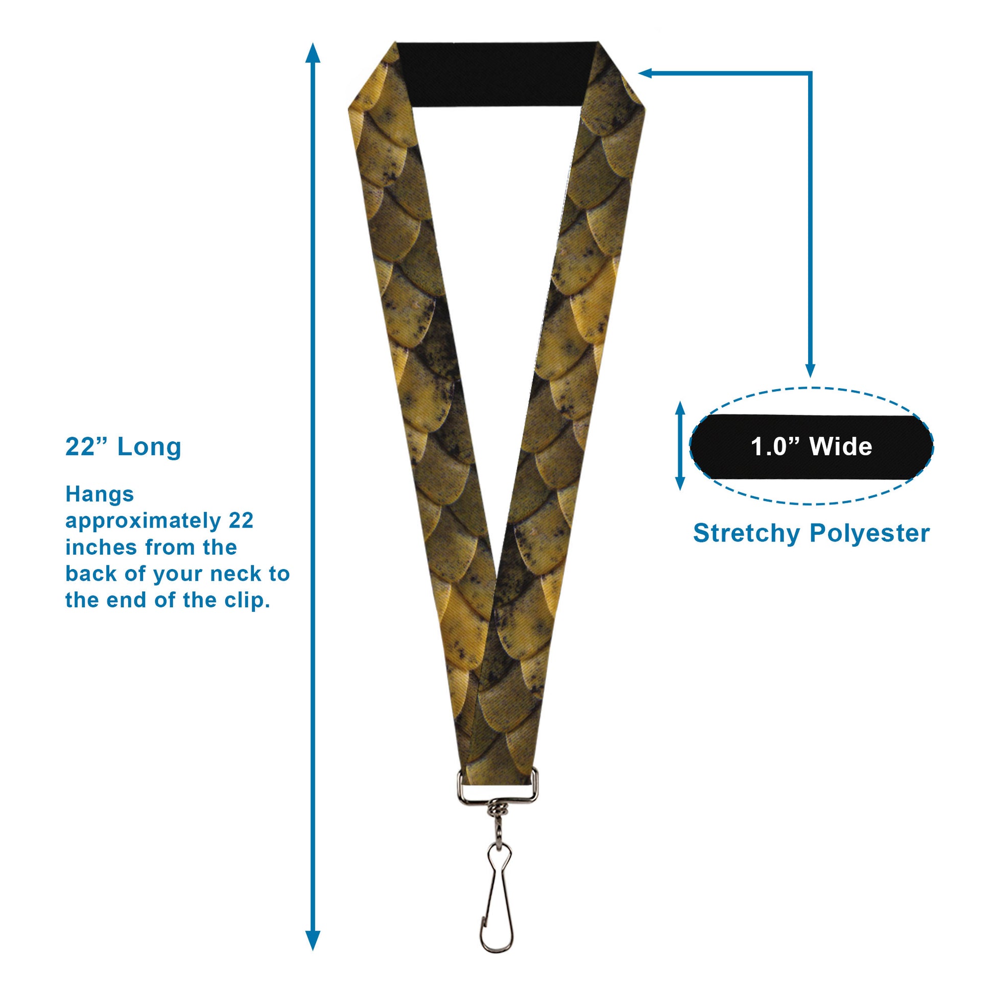 Lanyard - 1.0" - Snake Skin CLOSE-UP Lanyards Buckle-Down