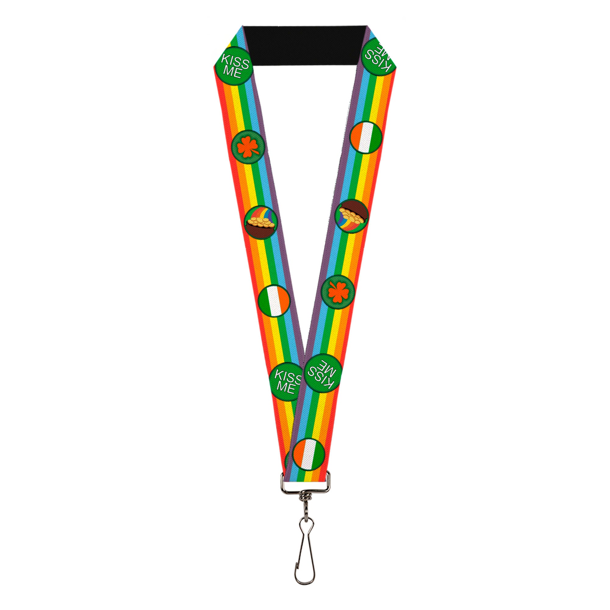 Lanyard - 1.0" - St Pat's Rainbow Coins Lanyards Buckle-Down