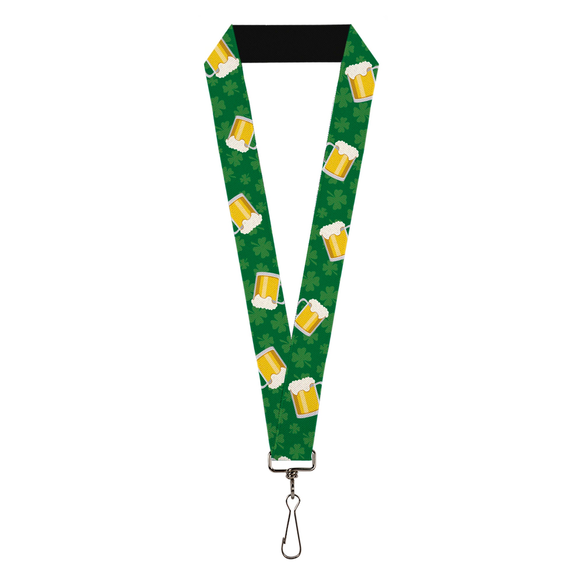 Lanyard - 1.0" - St Pat's Clovers Beer Mugs Greens Lanyards Buckle-Down