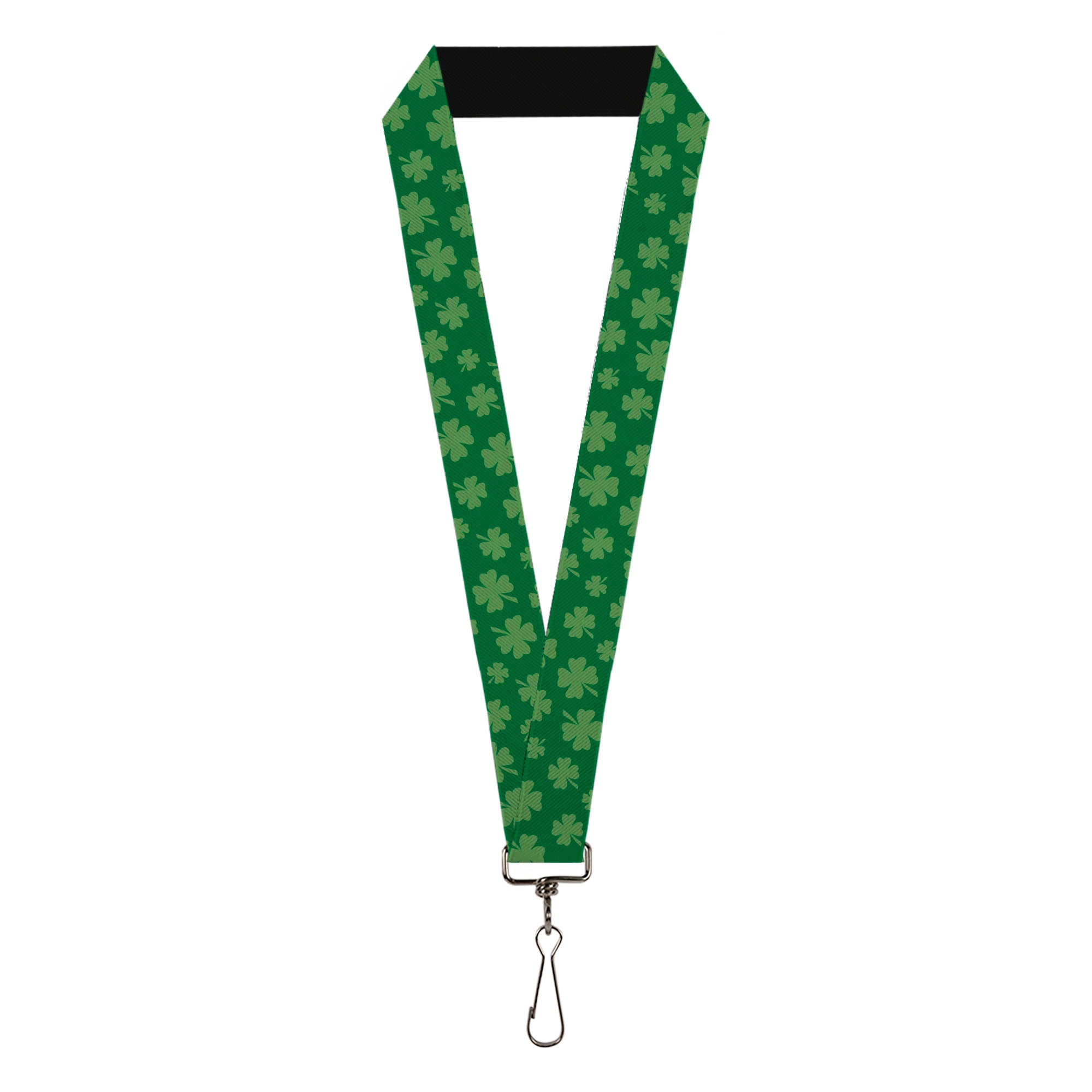 Lanyard - 1.0" - St Pat's Clovers Scattered3 Greens Lanyards Buckle-Down