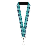 Lanyard - 1.0" - Tie Dye Reflection Turquoise Blues Lanyards Buckle-Down