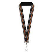 Lanyard - 1.0" - Thin Orange Line Flag Weathered Black/Gray/Orange Lanyards Buckle-Down