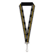 Lanyard - 1.0" - Thin Yellow Line Flag Weathered Black/Gray/Yellow Lanyards Buckle-Down