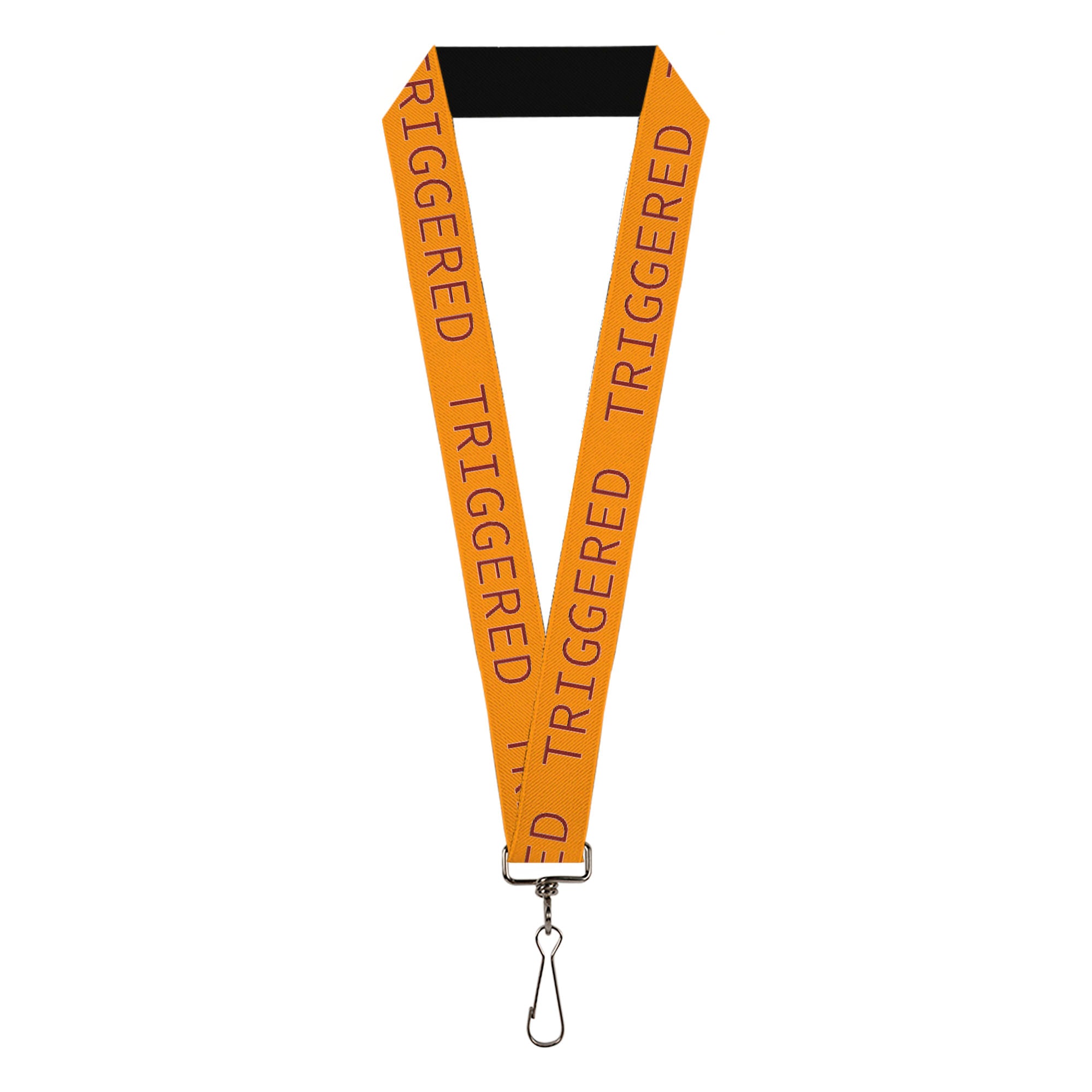 Lanyard - 1.0" - TRIGGERED Orange Burgundy Lanyards Buckle-Down