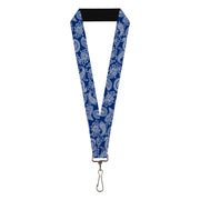 Lanyard - 1.0" - Bandana Royal Blue White Lanyards Buckle-Down