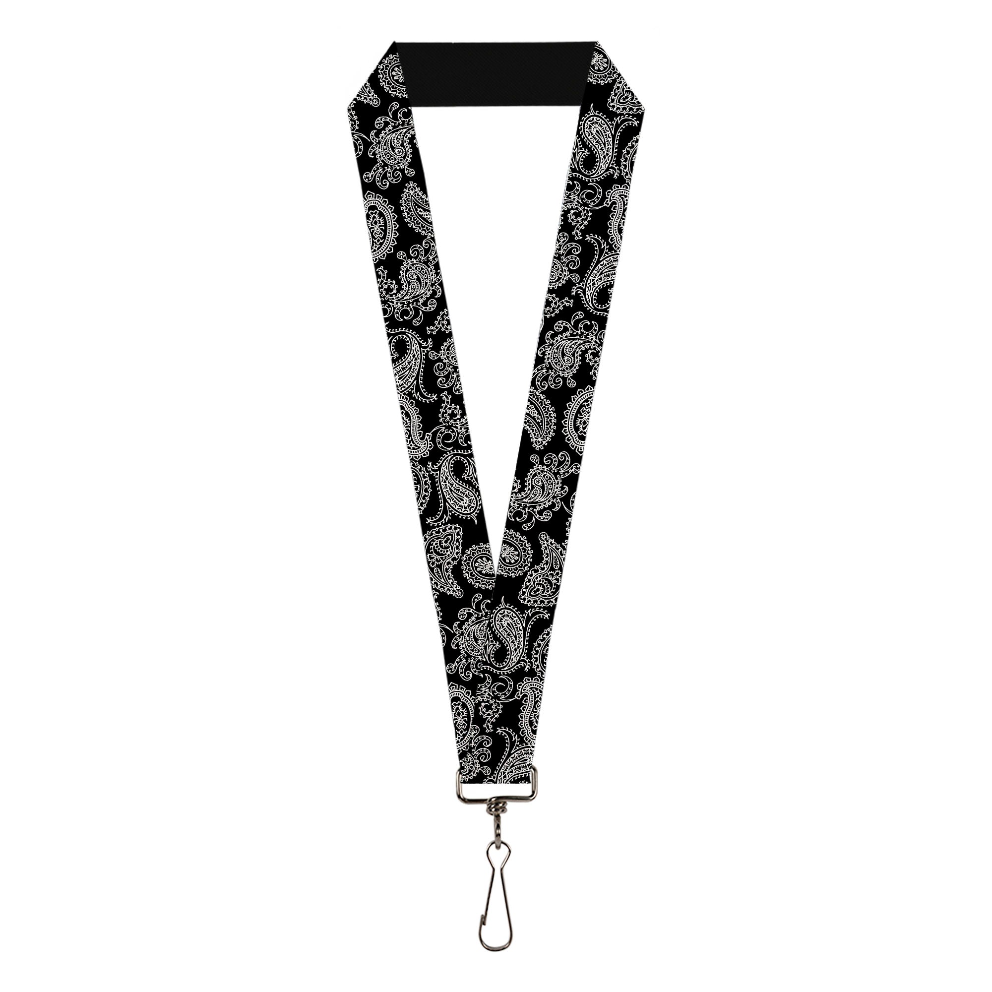 Lanyard - 1.0" - Bandana Black White Lanyards Buckle-Down