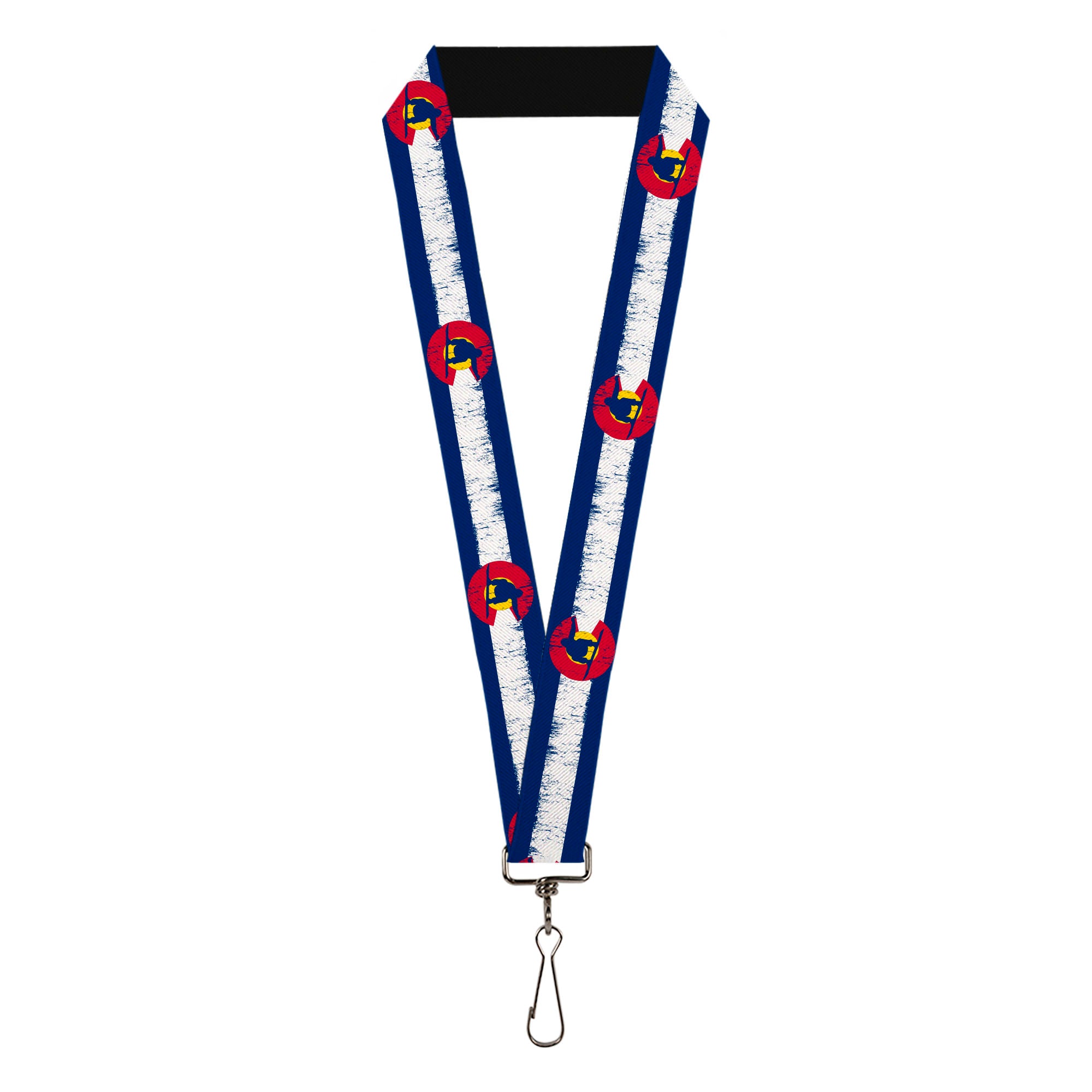 Lanyard - 1.0" - Colorado Flag Snowboarder Weathered Lanyards Buckle-Down