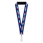 Lanyard - 1.0" - Colorado Snowboarder Snowy Mountains Weathered Lanyards Buckle-Down