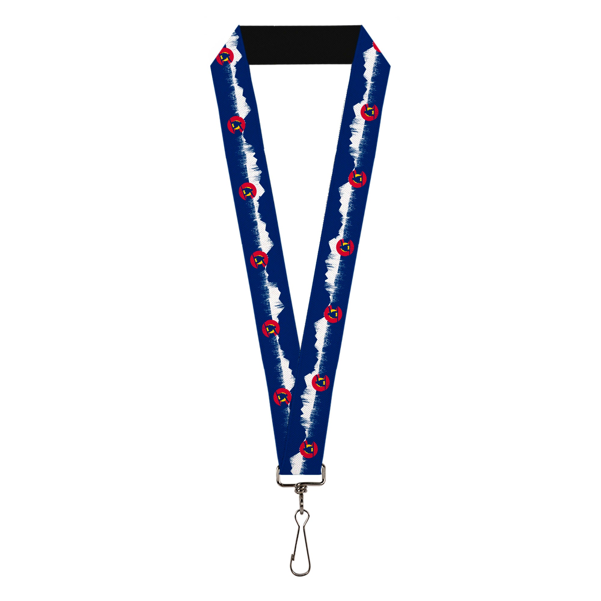 Lanyard - 1.0" - Colorado Snowboarder Snowy Mountains Weathered Lanyards Buckle-Down
