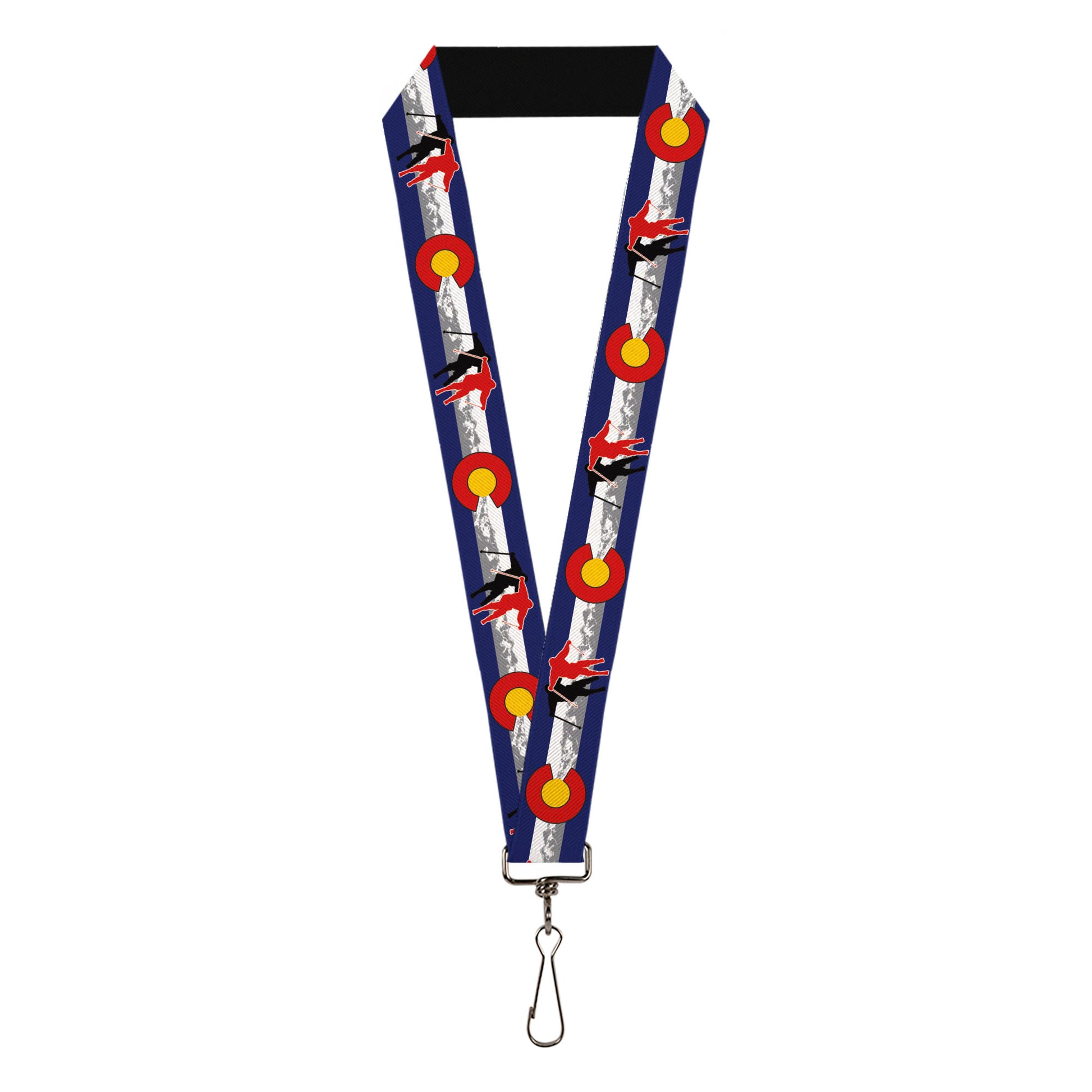 Buckle Down GM C7 Logo Lanyard – 1 Inch Wide, Stretchy Nylon, Stainless Steel Clip, Officially Licensed