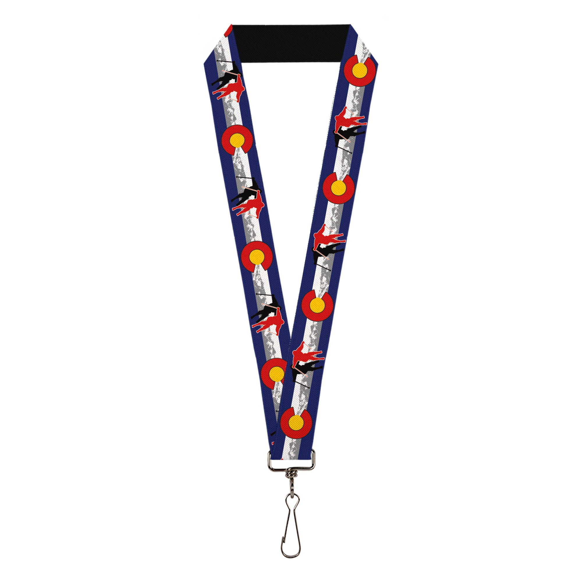 Lanyard - 1.0" - Colorado Skier1 Red Mountains Lanyards Buckle-Down