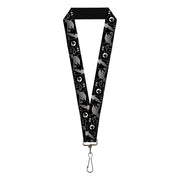 Lanyard - 1.0" - Colorado Skier Snowboarder Black White Grays Lanyards Buckle-Down