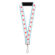 Lanyard - 1.0" - Chicago Flag Lanyards Buckle-Down